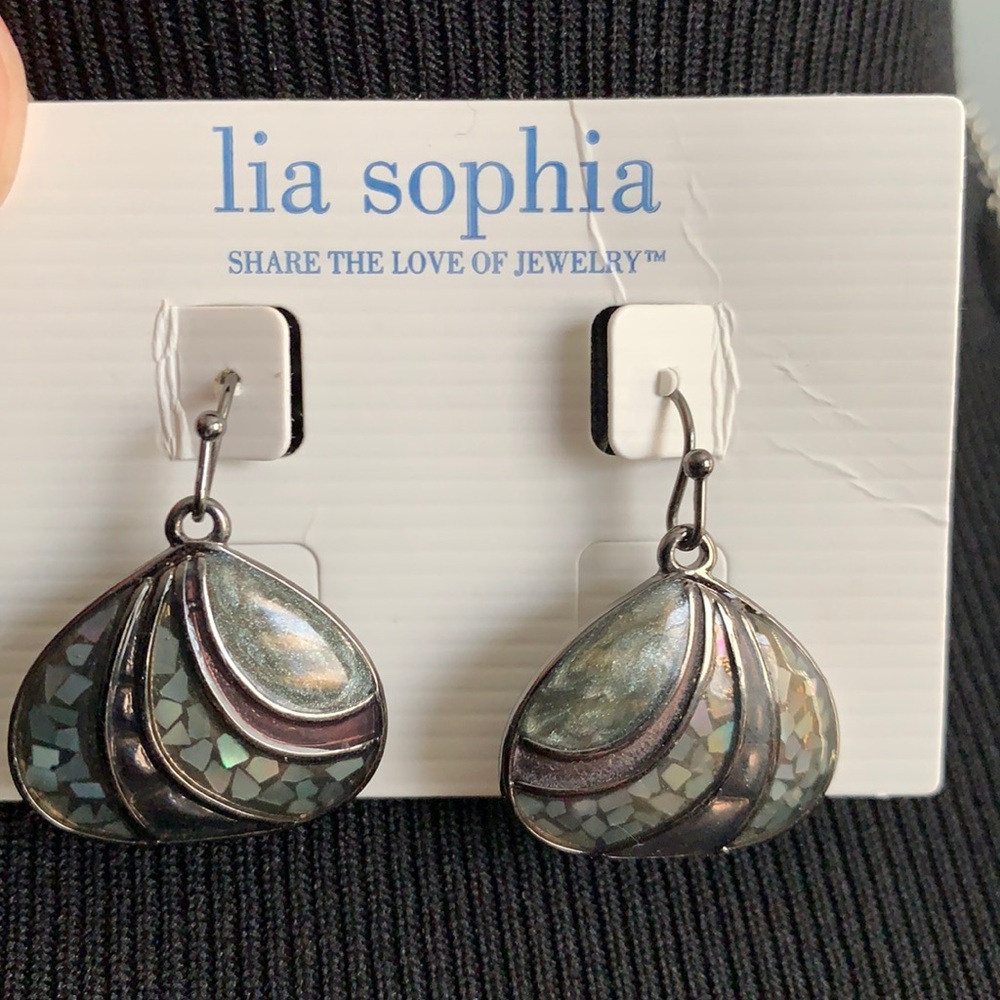 New in box. Lia Sophia Brocade earrings, never worn